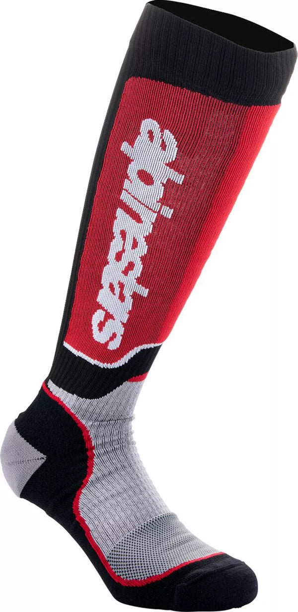 Alpinestars (MX) Sock MX Plus Blk/Red/Gy S 4702324-1215-S