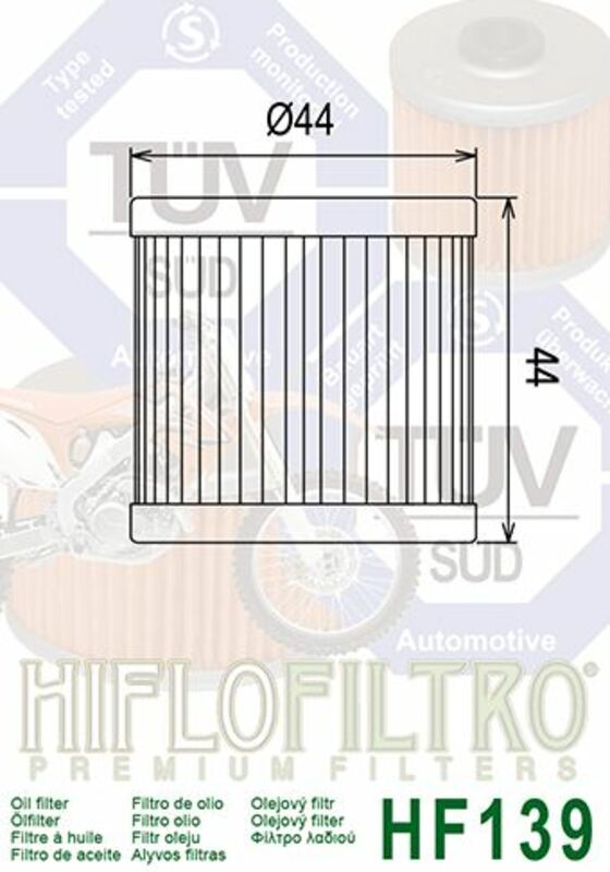 HIFLOFILTRO Oil Filter - HF139 HF139