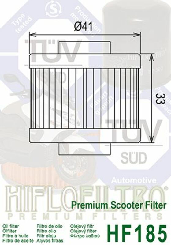 HIFLOFILTRO Oil Filter - HF185 HF185