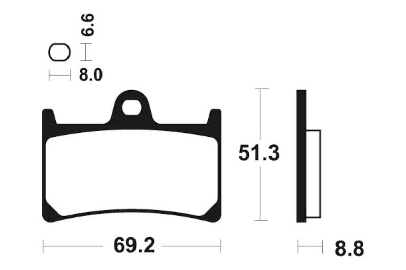 Tecnium Racing Sintered Metal Carbon Brzdové destičky - MCR134 1022574