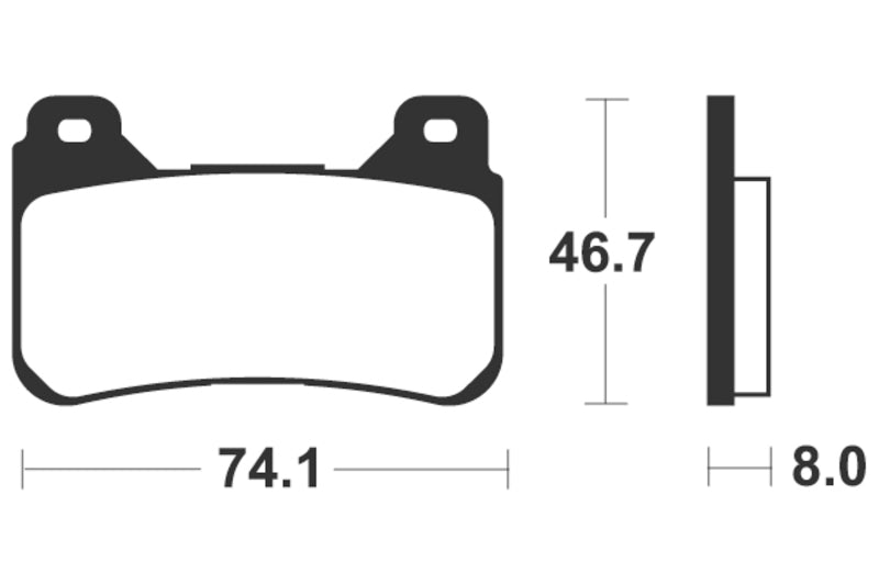 Tecnium Racing Sintered Metal Carbon Brzdové destičky - MCR309 1022593