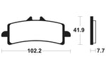 Tecnium Racing Sintered Metal Carbon Brzdové destičky - MCR341 1022596