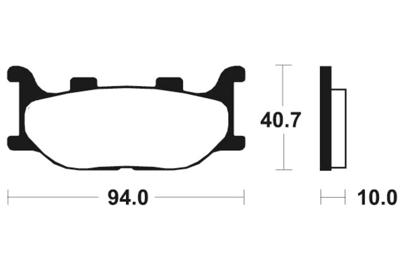 Tecnium scooter organic brake pads - ME191 1022632