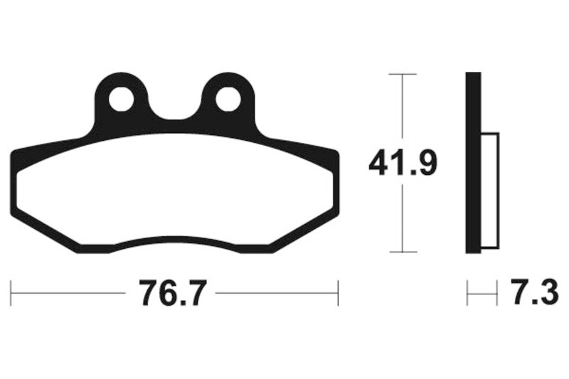 Tecnium scooter organic brake pads - ME317 1022675