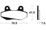 Tecnium scooter organic brake pads - ME51 1022708