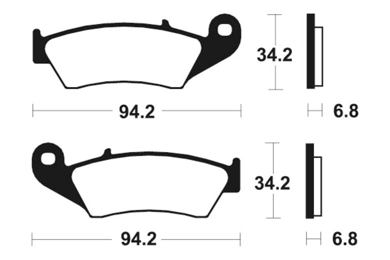 Výkon Tecnium Street Sinred Metal Brzdové destičky - MF194 1022745