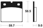 Výkon Tecnium Street Sinred Metal Brzdové destičky - MF54 1022798