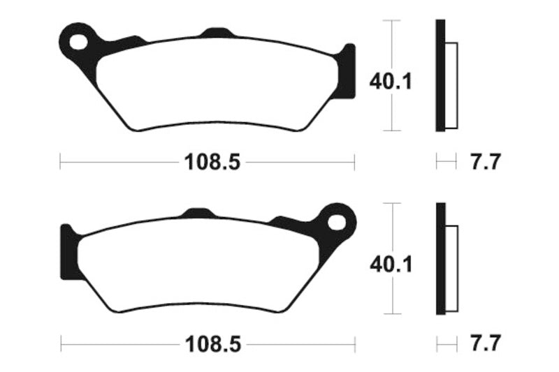 Kovové brzdové destičky Tecnium MX/ATV - MO174 1022850