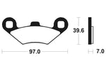 Kovové brzdové destičky Tecnium MX/ATV - MO216 1022857