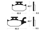 Kovové brzdové destičky Tecnium MX/ATV - MO254 1022863