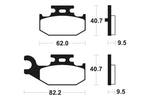 Kovové brzdové destičky Tecnium MX/ATV - MO316 1022882