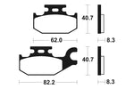 Kovové brzdové destičky Tecnium MX/ATV - MO335 1022886