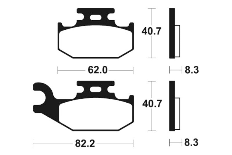 Kovové brzdové destičky Tecnium MX/ATV - MO336 1022887