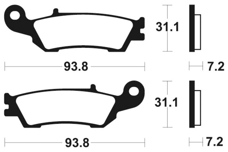 Tecnium MX/ATV Sinred Metal Brzdové destičky - MO340 1022888888888888888