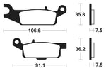 Kovové brzdové destičky Tecnium MX/ATV - MO349 1022890