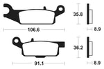 Kovové brzdové destičky Tecnium MX/ATV - MO351 1022892