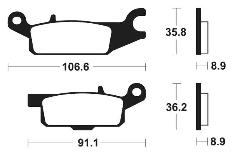 Kovové brzdové destičky Tecnium MX/ATV - MO352 1022893