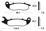 Kovové brzdové destičky Tecnium MX/ATV - MO359 1022894