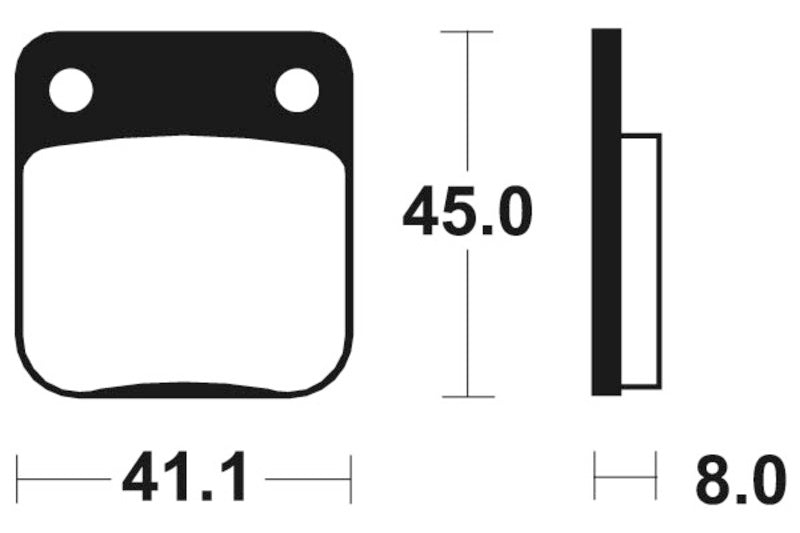 Kovové brzdové destičky Tecnium MX/ATV - MO36 1022895