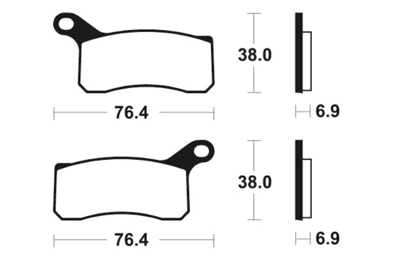 Kovové brzdové destičky Tecnium MX/ATV - MO366 1022896