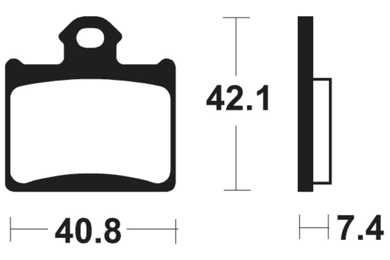 Kovové brzdové destičky Tecnium MX/ATV - MO372 1022898