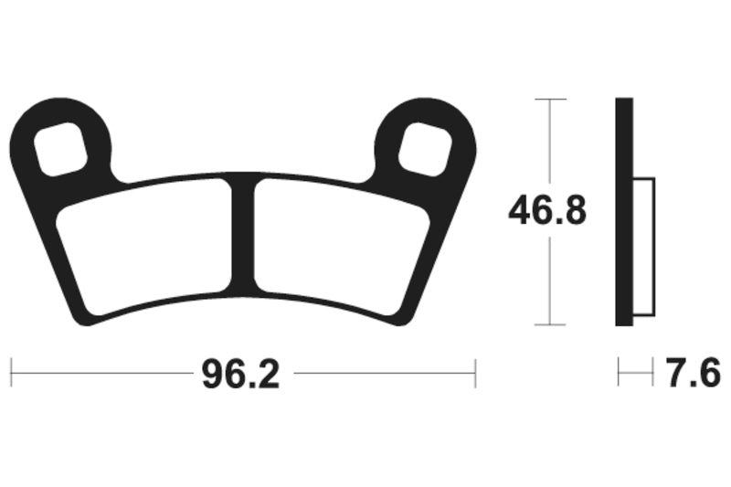 Kovové brzdové destičky Tecnium MX/ATV - MO398 1022902