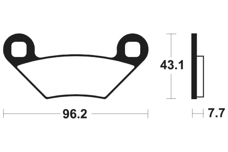 Kovové brzdové destičky Tecnium MX/ATV - MO399 1022903