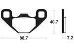 Kovové brzdové destičky Tecnium MX/ATV - MO406 1022905