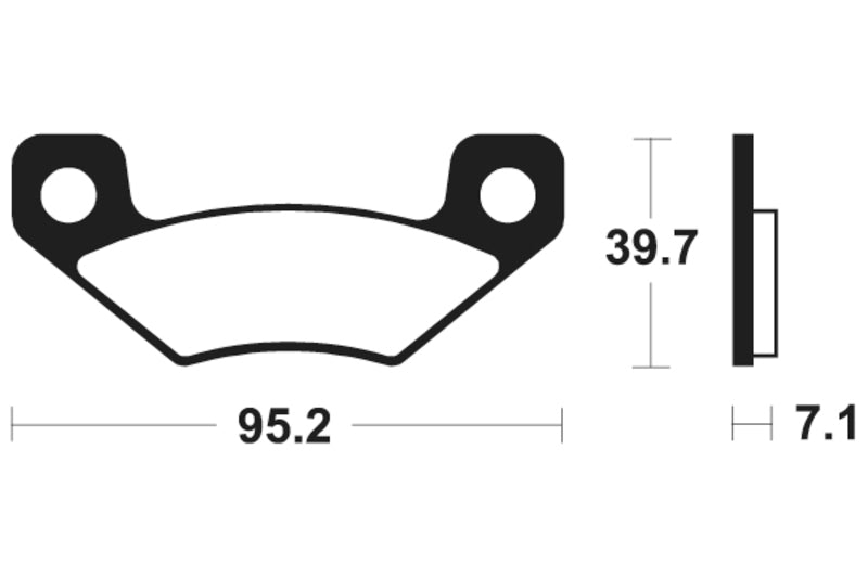 Kovové brzdové destičky Tecnium MX/ATV - MO408 1022907