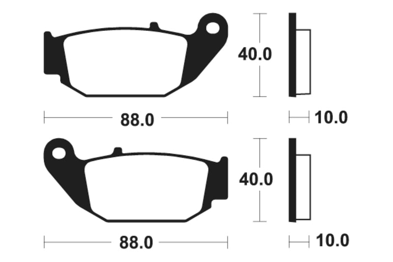 Kovové brzdové destičky Tecnium MX/ATV - MO415 1022911