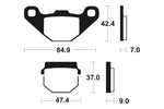 Kovové brzdové destičky Tecnium MX/ATV - MO44 1022912