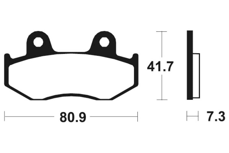 Kovové brzdové destičky Tecnium MX/ATV - MO58 1022914