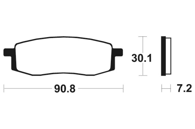 Kovové brzdové destičky Tecnium MX/ATV - MO80 1022920