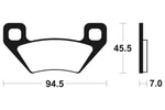 Kovové brzdové destičky Tecnium MX/ATV - MOA322 1022936