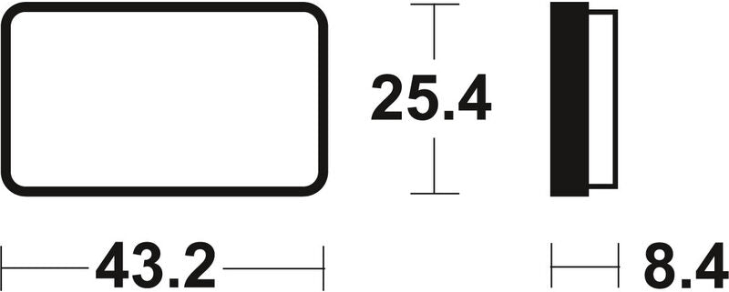 Kovové brzdové destičky Tecnium MX/ATV - MOA327 1022937