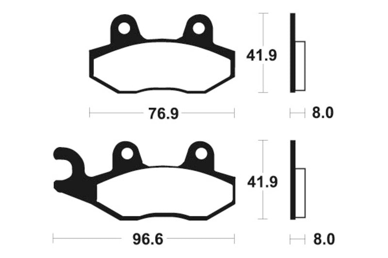 Kovové brzdové destičky Tecnium Racing MX/ATV - MOR111 1022944