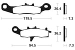 Kovové brzdové destičky Tecnium Racing MX/ATV - MOR226 1022962