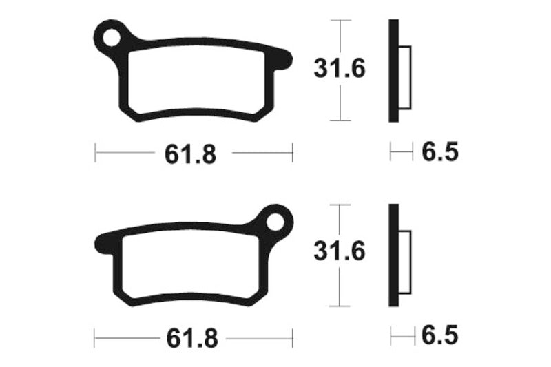 Kovové brzdové destičky Tecnium Racing MX/ATV - MOR283 1022973