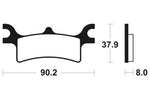 Kovové brzdové destičky Tecnium Racing MX/ATV - MOR287 1022974