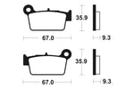 Kovové brzdové destičky Tecnium Racing MX/ATV - MOR290 1022975