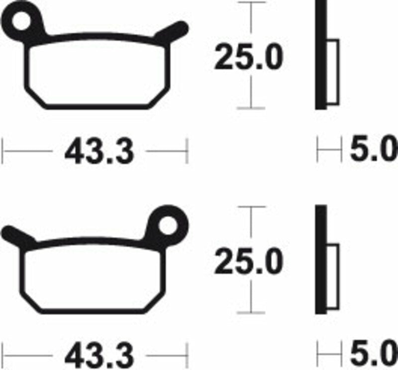 Kovové brzdové destičky Tecnium Racing MX/ATV - MOR294 1022977