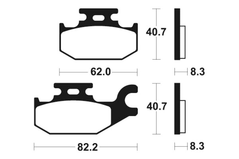 Kovové brzdové destičky Tecnium Racing MX/ATV - MOR335 1022988