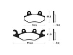 Tecnium Racing MX/ATV Sintered Metal Brake Pads - Mor378 1023001