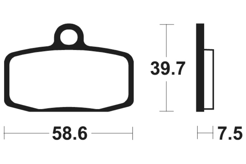 Kovové brzdové destičky Tecnium Racing MX/ATV - MOR385 1023002