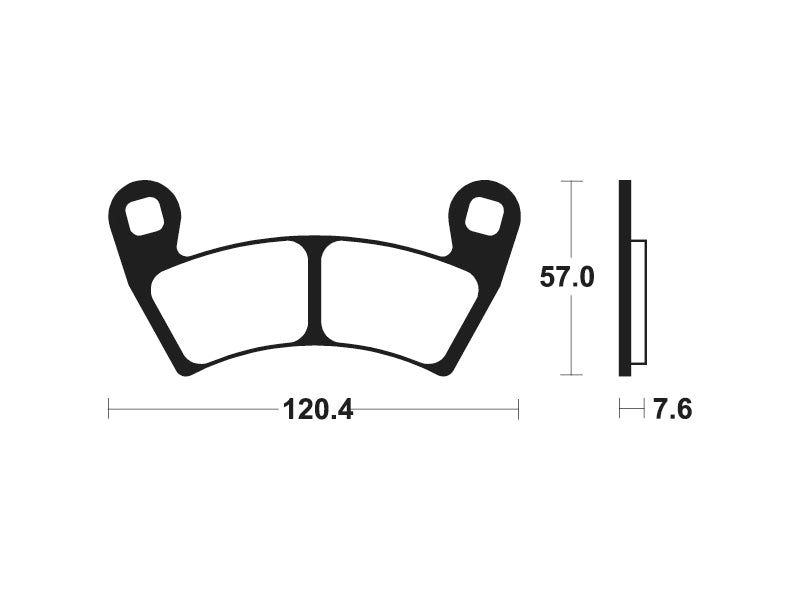 Kovové brzdové destičky Tecnium Racing MX/ATV - MOR397 1023005