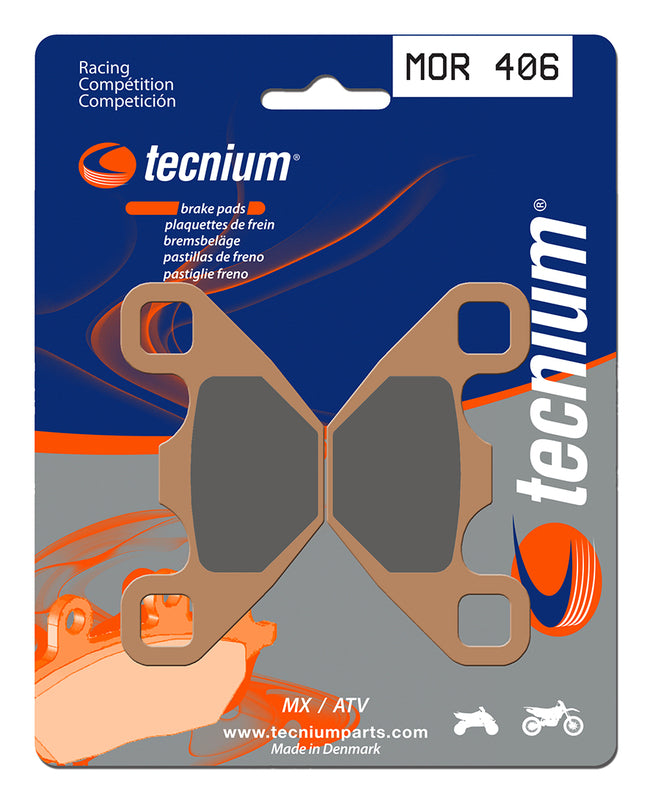 Tecnium Racing MX/ATV Sintered Metal Brake Pads - MOR406 1023009