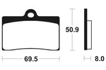 Tecnium Racing MX/ATV Sintered Metal Brake Pads - MOR66 1023022