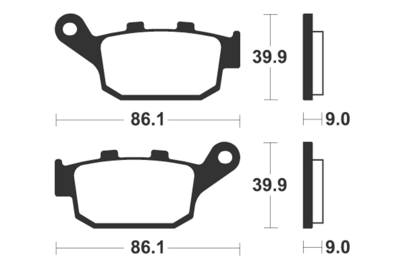 Výkon Tecnium Street Sintered Metal Brzdové destičky - MR 381 1023032