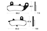 Výkon Tecnium Street Sintered Metal Brzdové destičky - MR135 1023040