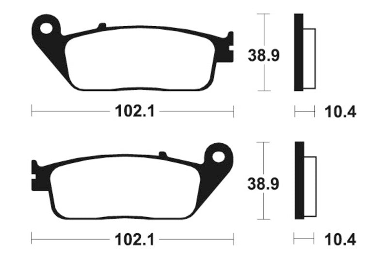 Výkon Tecnium Street Sintered Metal Brzdové destičky - MR154 1023043